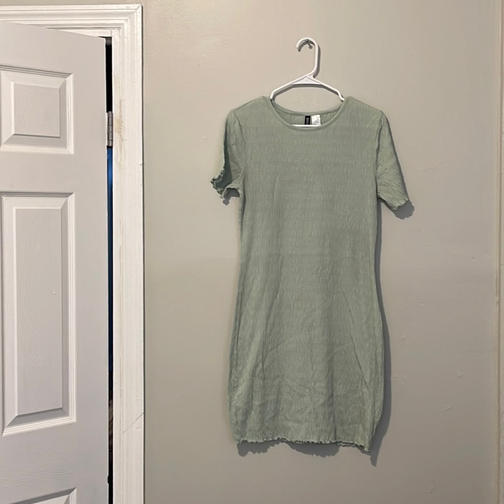 Mint Green Scrunching Mini Dress